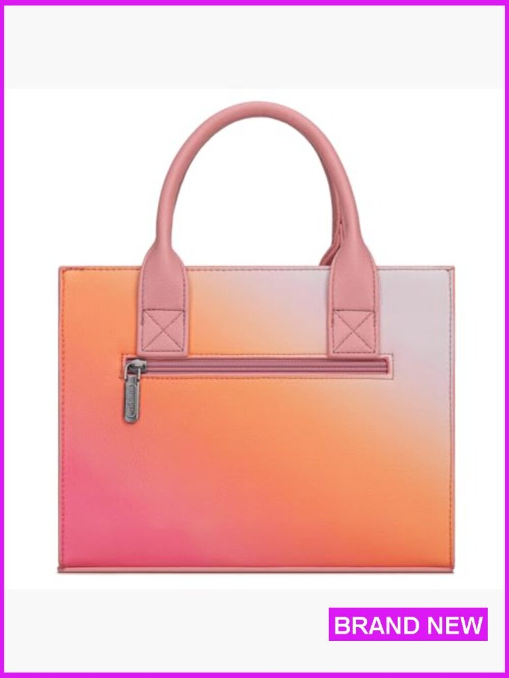 Faux Leather Tote Bag Satchel Handbag Top Handle Adjustable Strap Elegant - Picture 5 of 7